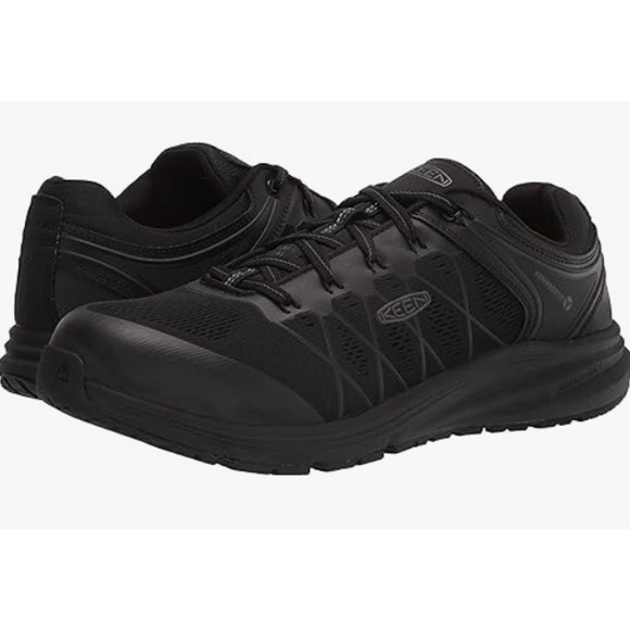 KEEN Women Vista Energy Work Sneakers 7.5 WIDE Black Comp Toe SR EH NIB - Picture 1 of 11